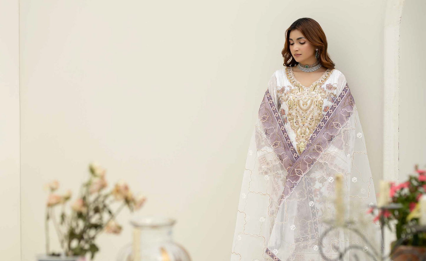 White Pakistani Suit