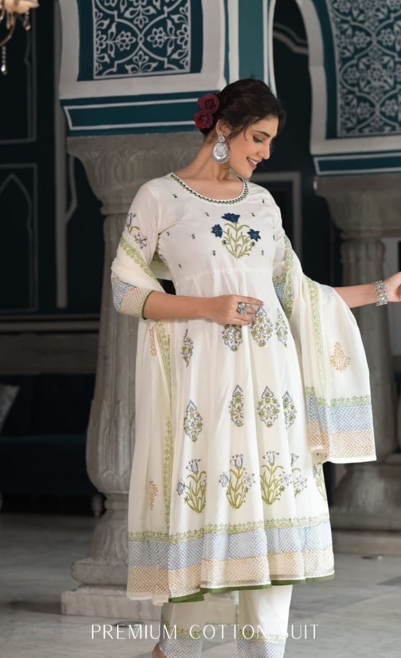 Light Green Suit Set with Dupatta