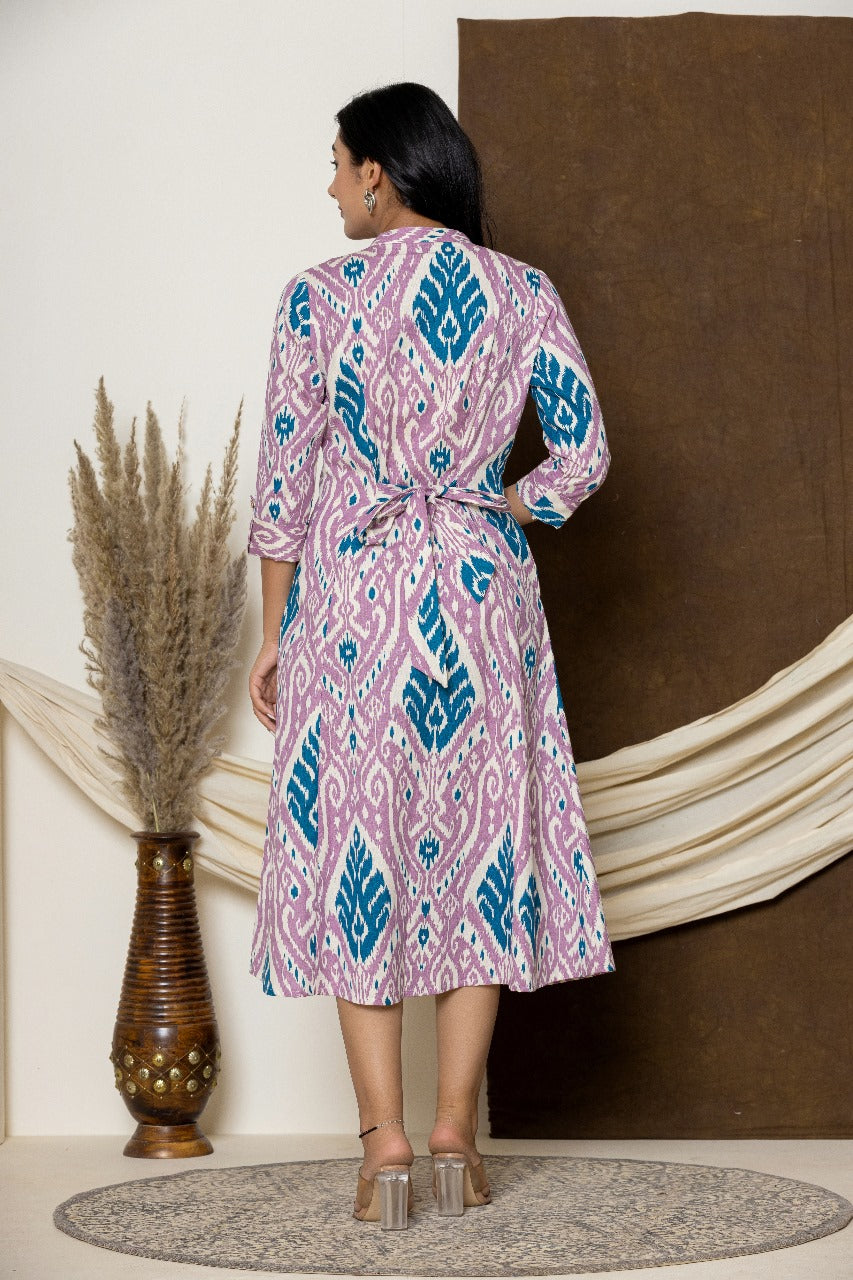 Onion Blue Printed Dress