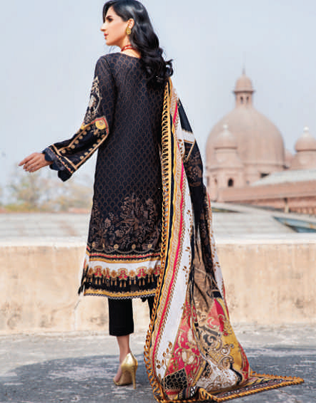 Black Pakistani Lawn Suit